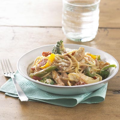 Creamy Tomato and Chicken Spaghetti