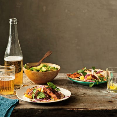 Skillet-Grilled Pork Tacos with Pineapple