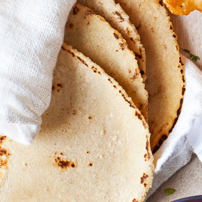 <p>A tortilla press, available at home goods stores, makes shaping tortillas fast and easy. Alternatively, use a rolling pin.</p><br /><p><b>Recipe:</b> <a href="/recipefinder/corn-tortillas-recipe-opr0212"><b>Corn Tortillas</b></a></p>