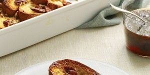<p>Thick brioche slices soak up the batter, while sugared pecans lend a caramelized crunch. Refrigerating the dish overnight leaves nothing to do but top it with pecans and bake it the next morning.</p><br /><p><b>Recipe:</b> <a href="/recipefinder/recipe-baked-french-toast-recipe-mslo0312"><b>Baked French Toast</b></a></p>