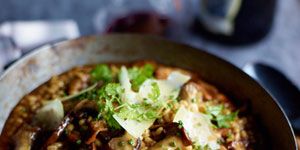 <p>Chef Naomi Pomeroy uses barley to make her hearty version of risotto, packed with sautéed oyster mushrooms. The dish is substantial enough to be a main course for a lunch; to make it vegetarian, substitute good vegetable stock for the beef broth. </p><br />

<p><b>Recipe: <a href="/recipefinder/barley-risotto-garlicky-mushrooms-recipe-fw0312">Barley Risotto with Garlicky Mushrooms</a></b></p>