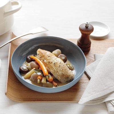 Chicken Pot Roast with Mustard Cream Sauce