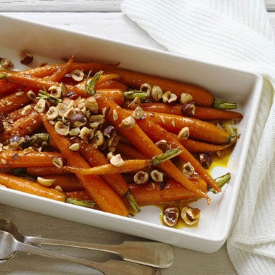 Glazed Carrots with Hazelnuts