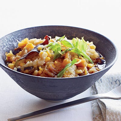 Rice and Sweet Corn Porridge with Dried Scallops