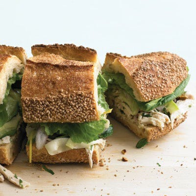 Chicken and Marinated-Zucchini Sandwich