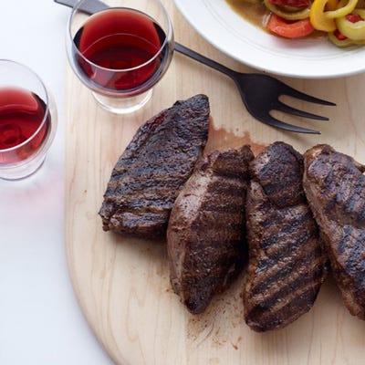 Lamb Steaks with Peppers and Cumin