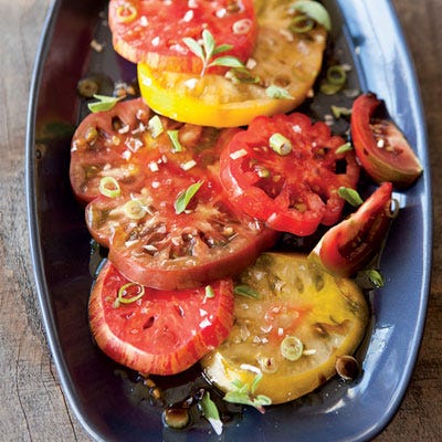 Heirloom Tomato Salad with Two Vinegars