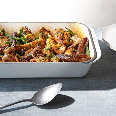Roast Chicken with Green Beans and Artichokes Roast Chicken with Green Beans and Artichokes