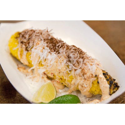 Grilled Coconut Corn with Chili Mayo