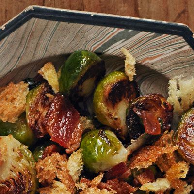 Brussels Sprouts with Brioche Bread Crumbs Crumbs