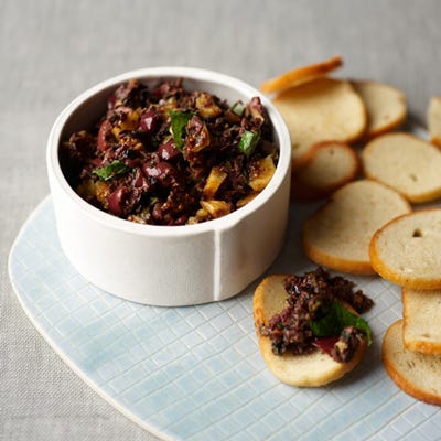 Black Olive Tapenade with Figs and Mint