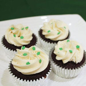 Chocolate Stout Cupcakes With Whiskey Ganache and Irish Cream Frosting