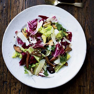 Warm Chicory Salad with Mushrooms