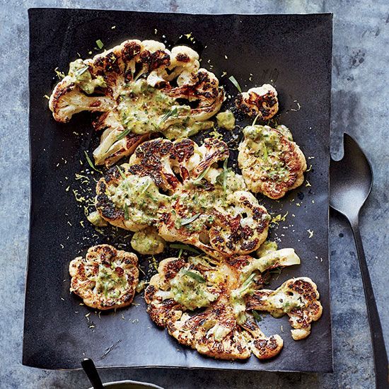 Cauliflower Steaks with Herb Salsa Verde-image