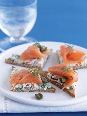Open-Faced Smoked Salmon Sandwiches
