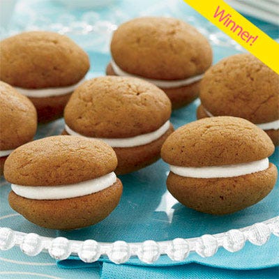 Jeanie Gover of Rockland, Maine, took a runner-up spot in Quick & Simple's Best Pumpkin Recipe Contest with her autumn-inspired playful dessert .<br /><br /><a href="/recipefinder/pumpkin-whoopie-pies">Get this recipe!</a>