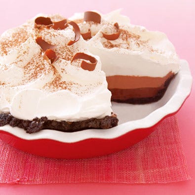 Three picture-perfect layers of chocolate and whipped cream in one effortless dish.
<br><br>
<a href="http://www.quickandsimple.com/recipefinder/tri-layer-chocolate-pie"
target="_blank">Get this recipe!</a>