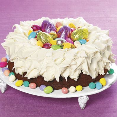 This elegant yet whimsical cake tops off your Easter meal in style — and it couldn't be simpler!<br /><br /><a href="/recipefinder/easter-nest-cake">Get this recipe!</a>