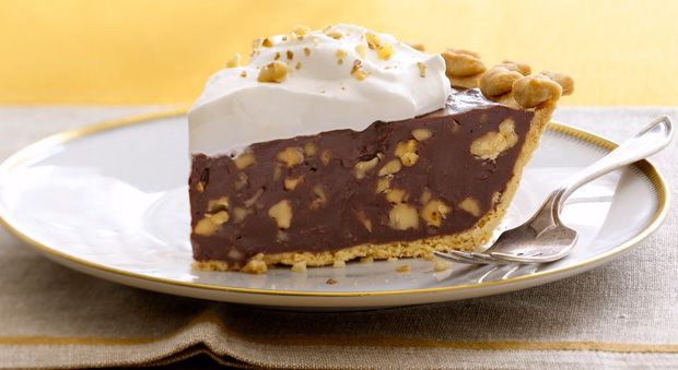 Dark Chocolate-Walnut Caramel Pie