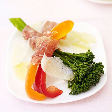 Prosciutto-Wrapped Vegetables with Parmesan