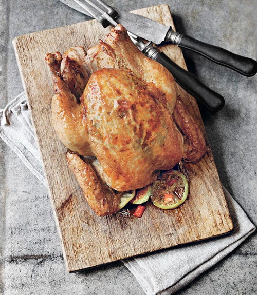 <p>A rich, fragrant paste of cilantro, limes, chiles, and cream of coconut tenderizes the bird as it cooks. <br /><br /><strong>Recipe:</strong> <a href="http://www.countryliving.com/recipefinder/thai-roast-chicken-recipe-clv0511" target="_blank">Thai Roast Chicken</a></p>