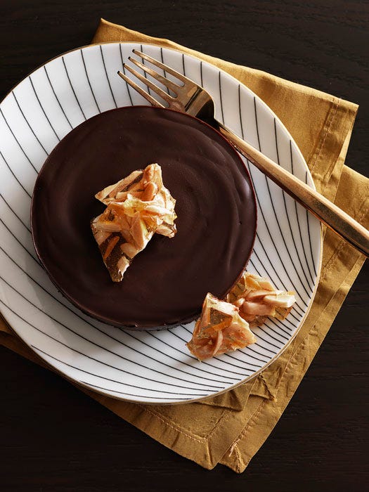 For a sweet finish on date night, try this easy, chilled chocolate tart.<br /><br /><a href="http://www.redbookmag.com/recipefinder/chocolate-honey-almond-tarts-recipe-rbk0211" target="_blank"><b>Recipe: Chocolate Honey Almond Tarts</b></a>