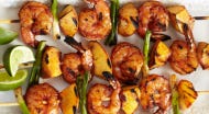 Barbecued Shrimp and Peach Kabobs
