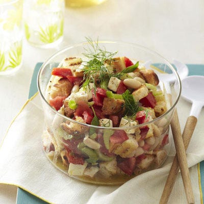 White Bean Panzanella Salad