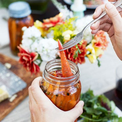 Pickled Heirloom Carrots
