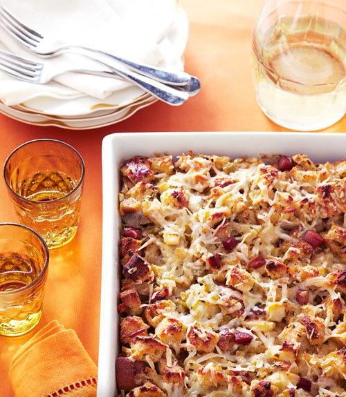 <p>For a softer, more custardy pudding, prepare it a full day ahead through step 4.</p> 
<p><b><a href="/recipefinder/herb-apple-stuffing-bread-pudding-recipe-ghk111" target="_blank">Get the recipe!</a></b></p>