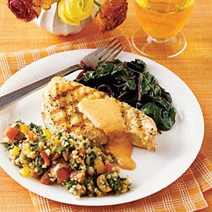 Grilled-Swordfish-with-Red-Pepper-Mustard-Sauce