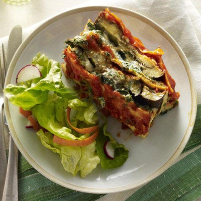 Spinach-Eggplant Lasagna Loaf