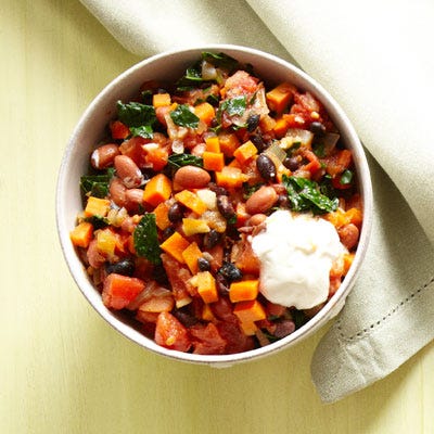 This hearty chili recipe is made for chilly Autumn days.