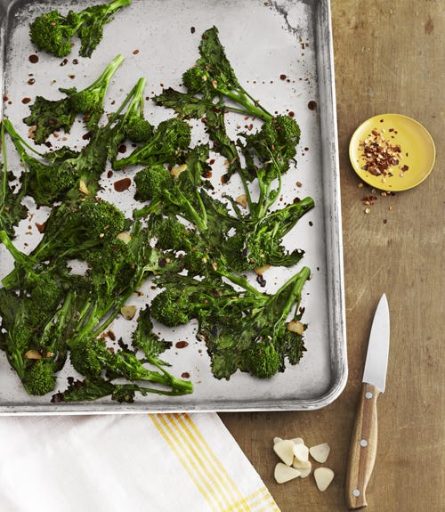 <p>This sweet-and-spicy side dish gets added flavor from roasting the veggies instead of sautéing them.</p>
<p><strong>Recipe:</strong> <a href="http://www.countryliving.com/recipefinder/spicy-balsamic-broccoli-rabe-recipe-clv0313" target="_blank">Spicy Balsamic Broccoli Rabe</a></p>