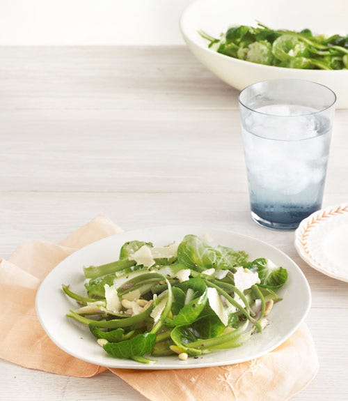 <p>This light salad is a fresh take on veggies that traditionally get the boring steamed treatment; asparagus and Brussels sprouts.</p>
<p><strong>Recipe:</strong> <a href="http://www.countryliving.com/recipefinder/shaved-asparagus-brussels-sprout-salad-recipe-clv0413" target="_blank">Shaved-Asparagus and Brussels-Sprout Salad</a></p>