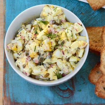 Egg Salad with Capers, Red Onion, Lemon, and Dill