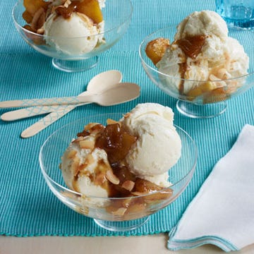 Roasted Pineapple-Caramel Sundaes
