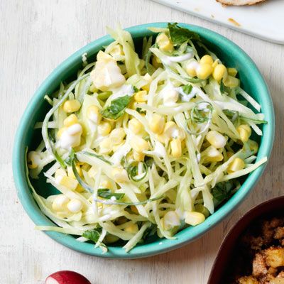Creamy Cabbage and Sweet Corn Slaw