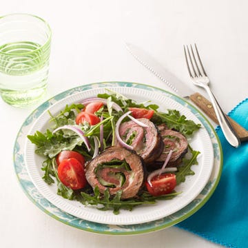 Provolone and Arugula Stuffed Flank Steak