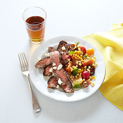 Grilled Flank Steak with Garden Salad