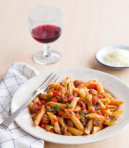 pasta with lamb and pecorino