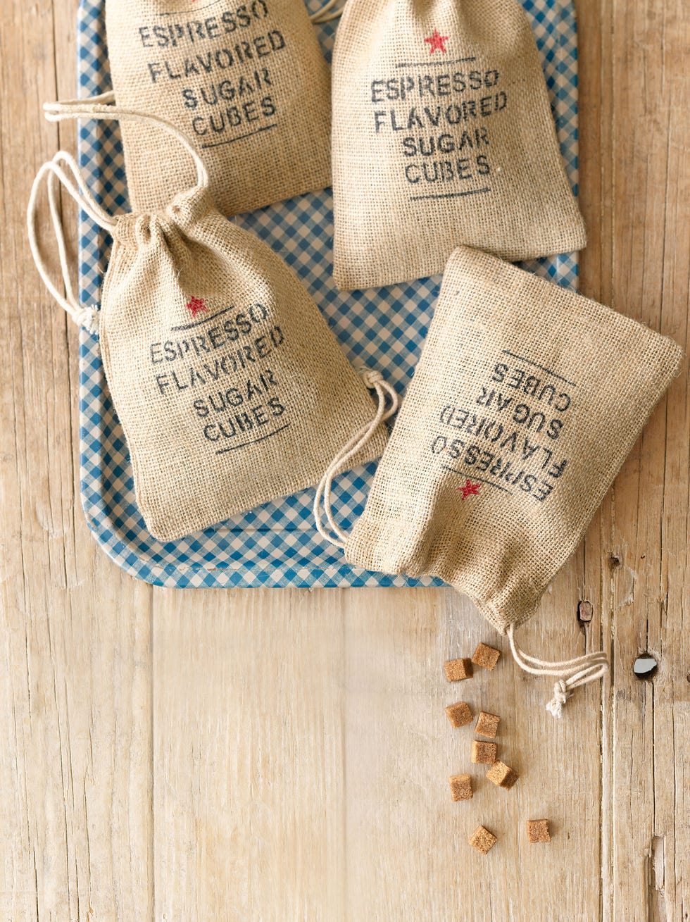 <p>Easy to make, great to give as gifts, and fun to use, these caffeine-spiked sugar cubes do it all. They make fun stocking stuffing for adults and are perfect to put in your coffee Christmas morning or a rich mug of cocoa.</p>
<p><strong>Recipe:</strong> <a href="http://www.countryliving.com/recipefinder/espresso-flavored-sugar-cubes-recipe-clx1213" target="_blank">Espresso-Flavored Sugar Cubes</a></p>