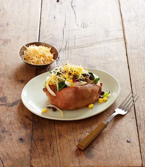 Bean and Corn–Stuffed Sweet Potatoes