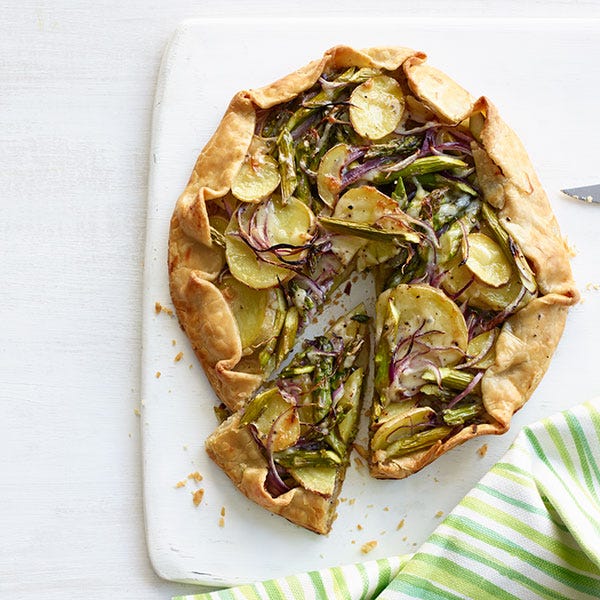 Asparagus, Potato, and Spinach Galette