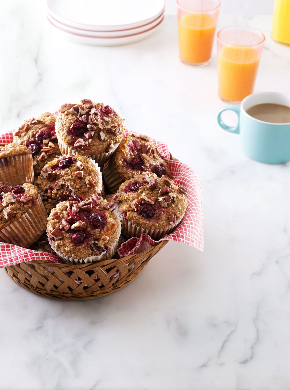 Carrot, Cranberry, and Pecan Muffins