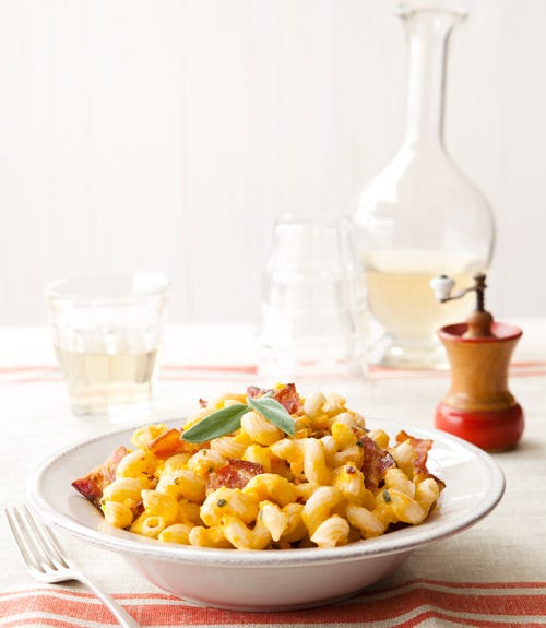 Cavatappi with Butternut Squash and Bacon