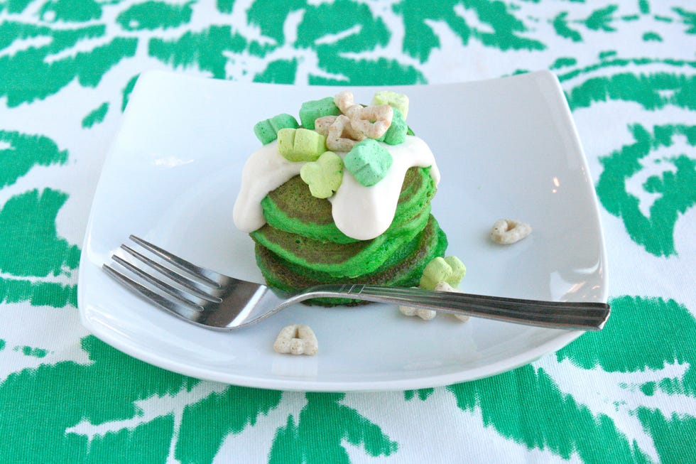Green Velvet Silver Dollar Pancakes