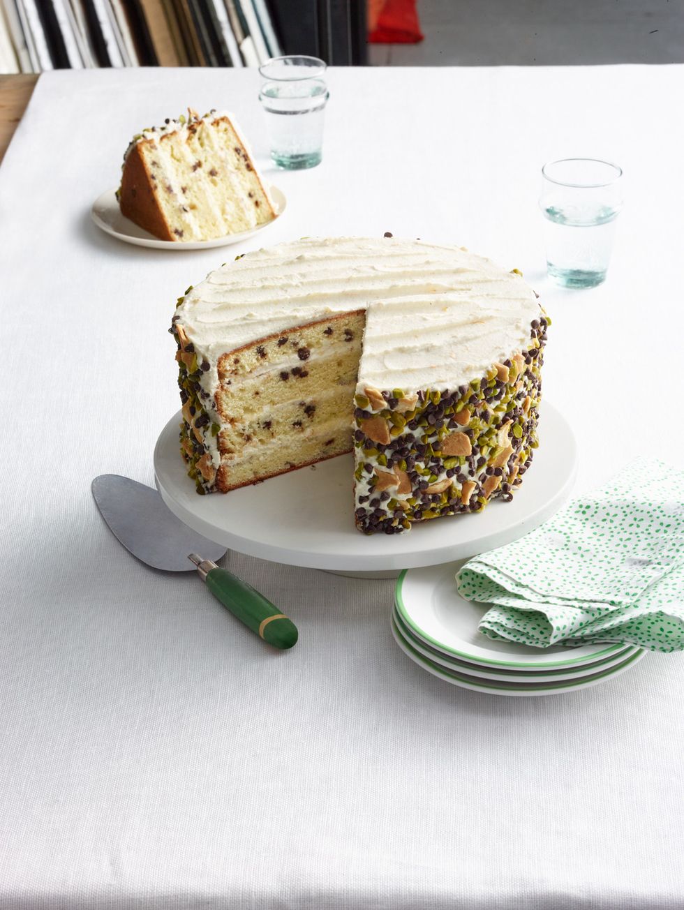 <p>This four layer cake is unique and maintains the traditional cannoli flavor.</p> <p><strong>Recipe:</strong> <a href="cannoli-cake-recipe-wdy0315" target="_blank"><strong>Cannoli Cake</strong></a></p>