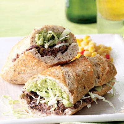 <p>A Mexican-style torta is just like a burrito, except the "wrapper" is a hollowed-out roll instead of a tortilla. And since these sandwiches derive their protein from mashed black beans instead of meat, you don't have to worry as much about harmful spoilage.</p><br /><p><b>Recipe: <a href="/recipefinder/tijuana-torta-recipe-9868" target="_blank">Tijuana Torta</a></b></p>
