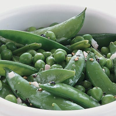 <p>This combination of sugar snap peas, snow peas, and green peas is dressed in a sour-cream-enhanced sherry vinaigrette, making it a crunchy, comforting side dish to almost any sandwich or wrap.</p><br /><p><b>Recipe: <a href="three-pea-salad-recipe" target="_blank">Three-Pea Salad</a></b></p>